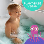 Mobi Little Whale Bubble Bath, Tropical Fruity Scent Kids Body Wash, Gentle Moisturizing Tub Foam for All Skin Type, GMO-Free, Stain-Free, Fun Aquamarine Color, 8 fl oz