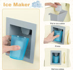 HONEY JOY Kids Kitchen Playset, Wooden Little Chef Pretend Toy Kitchen Set w/Chalkboard, Telephone, Utensils, Oven, Microwave, Sink, Storage, Play Kitchen for Toddlers Boys Girls, Cream