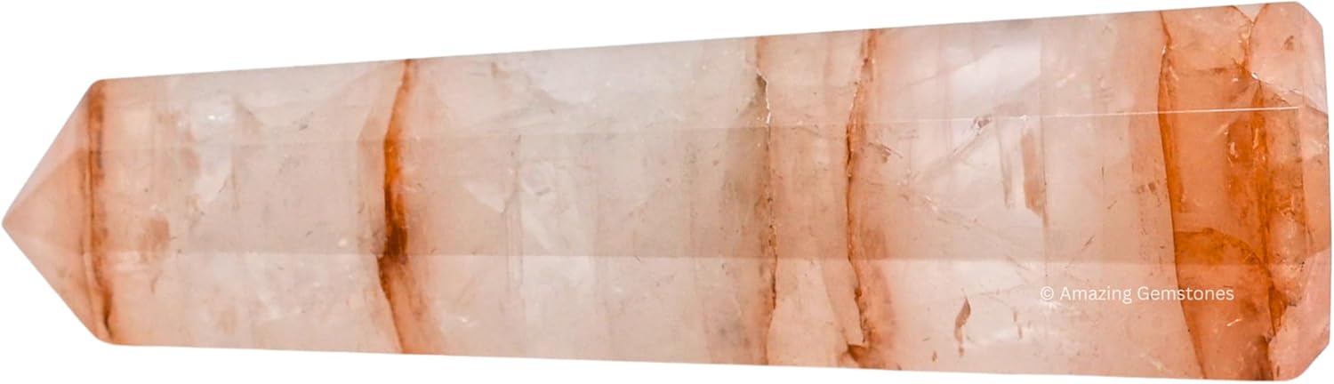 Amazing Gemstone Red Hematoid Quartz Crystal Towers - Natural Healing Crystal Point Obelisk for Reiki Healing and Crystal Grid (2 Inch to 3 Inch)