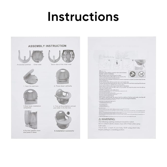 Foldable Baby Bathtub Seat - Non-Slip Bath Chair for Sitting Up, Shower Chairs for Newborn Infant 6-18 Months (Pink)