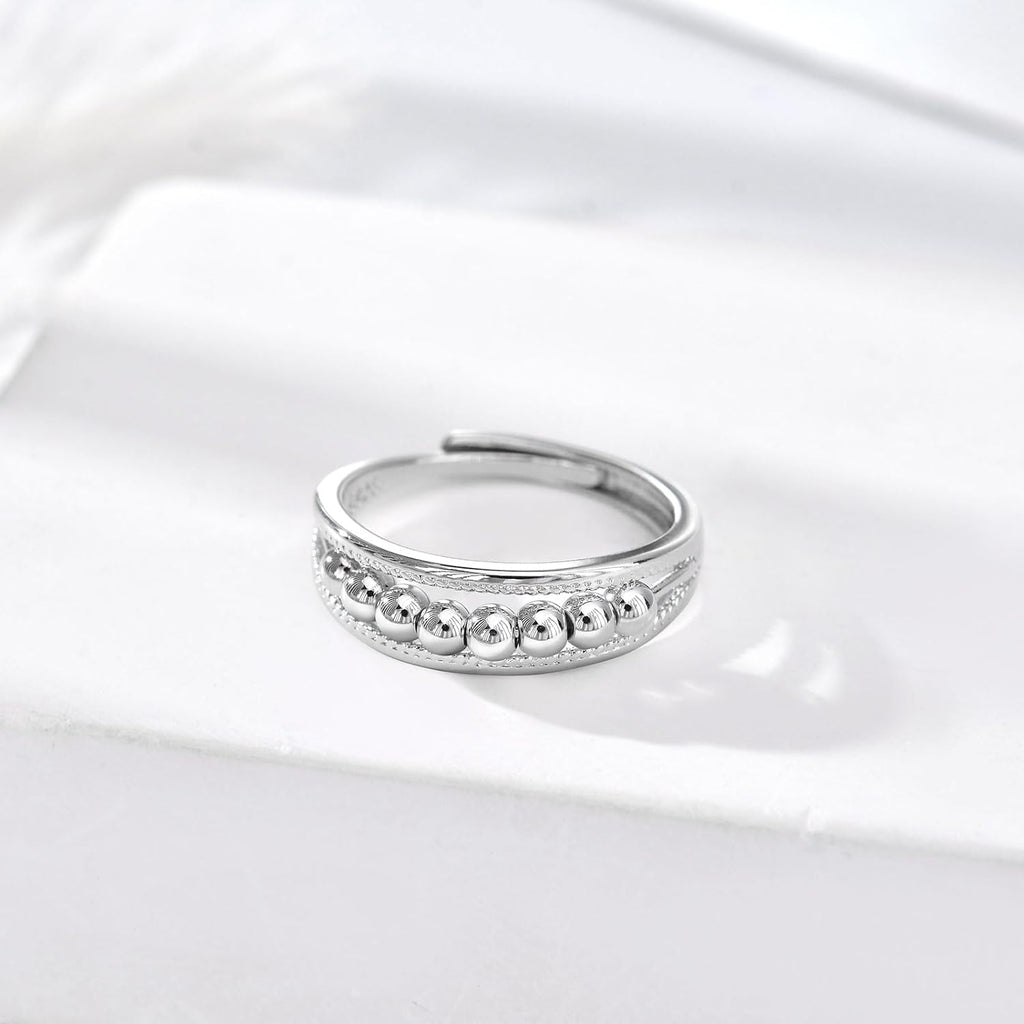 INFUSEU Funny Spinner Fidget Rings for Women Girls Anti Anxiety Stress Worry, Adjustable Size