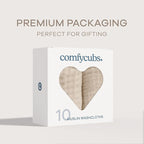 Comfy Cubs Muslin Baby Washcloths 10 Pack - Soft 6-Layer Cotton Wash Cloths for Sensitive Skin - 10"x10" Large, Gentle, Absorbent Infant Essentials for Newborn and Toddlers - Sand