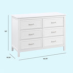 DaVinci Charlie 6-Drawer Double Dresser in White