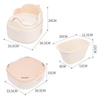 Bebamour Potty Training Toilet 3 in 1 Multi-Functional Potty Seat Detachable Baby Potty Step Stool Anti-Slip Stable Potty Training Toilet with 100 Pack Trash Bags (Pink)