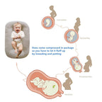 Baby Lounger Play Mat,Baby Lounger for Newborn Tummy Time for Baby in Flat Surface,0° Angle Newborn Lounger Baby Nest for Boys & Girls 0-12 Months(English Apricot)