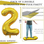 GOER Number 23 Balloons for 23rd Birthday Party Decorations,42 Inch Jumbo Foil Helium 32 Balloons for 32nd Birthday Party Decoration (Gold)