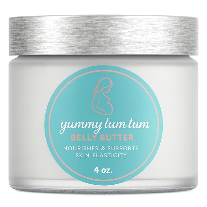 Yummy Tum Tum Stretch Mark Belly Butter for Pregnancy - 4fl Oz, Soft Lavender Scent - Pregnancy Stretch Mark Prevention - Pharmacist Formulated.
