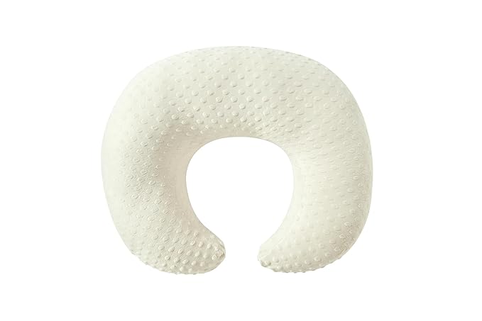 Extra Large Nursing Pillow and Positioner, Breastfeeding, Bottle Feeding, Baby Sitting Support with Soft Minky Cover, Tummy Time Support for Baby Boys and Girls (Cream Yellow, 23.6" x 19.7" x 7.5")