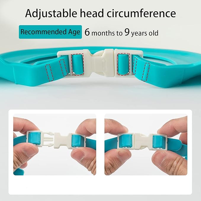 Baby Shower Cap Shield, Shower Cap for Kids, Visor Hat for Eye and Ear Protection for 0-9 Years Old Children,Cute Dinosaur/Crocodile/Hippo shape Makes the Baby Bath More Fun (Crocodile, Blue)