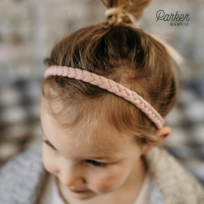 Parker Baby Co. Toddler Braided Headbands, Assorted (Pack of 10) Hair Accessories for Girls - Marigold Set