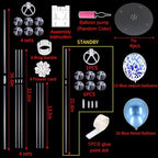 TONIFUL 4 Blue Balloon Stand Centerpiece Table Decoration for Father's Day,Birthday Decorations,Men's Birthday,Blue Party Decorations,Balloon Arch Stand Class of 2025 Graduation