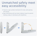 AIKE Commercial Horizontal Baby Changing Station, Wall Mounted Foldable Baby Diaper Changing Table ADA Compliant, Grayish White