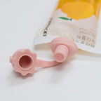 Octopus | Blue, Pink | SoftSip Food Pouch Toppper | 2EA + Travel Case | Prevent Spills & Leakage | Protect Child Baby Toddler Mouth | Food Grade Silicone Reusable | Baby Led Weaning | BPA Free