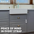 Child Safety Strap Locks (4 Pack) Baby Proof Cabinets, Drawers, Fridge, Toilet & Trash Cans – 3M Adhesive Childproof Locks – Jool Baby