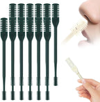2025 New 2 in 1 Nasal Hair Cutter, Double Sided Nose Hair Knife Nostril Hair Remover Tool, Manual 360° Rotating Nose Hair Trimmer, Mini Noses Hair Remover Tool for Women and Men (Dark Green, 12 Pcs)