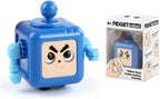 Fidget Robot Cube Fidget Toy, Magic Cube Stress and Anxiety Relief Toys, Fidgets Robot Cube Fidget Toy Cube Relaxing Hand-Held for Adults, Killing Time Cool Fidget Block for ADD/ADHD/OCD (Blue)
