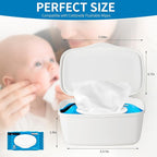 Wipes Dispenser Compatible with Cottonelle Flushable, Refillable Wet Wipes Container, Wipe Holder Keeps Wet Tissue Clean and Fresh, Non-Slip Wipe Case with Sealing Design Lid, for Home and Travel