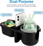 Accmor Stroller Cup Holder with Tray, Universal Cup Holder, Bike Bottle Holder, 360° Rotatable Large Caliber Drinks Holder for Stroller, Bike, Wheelchair, Walker