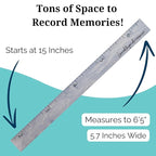 Boho Growth Chart for Wall - Height Board Growth Chart Wooden Growth Chart for Wall Kids Measuring Chart for Wall Height Chart Growth Chart for Kids (Loved Beyond Measure, Gray)