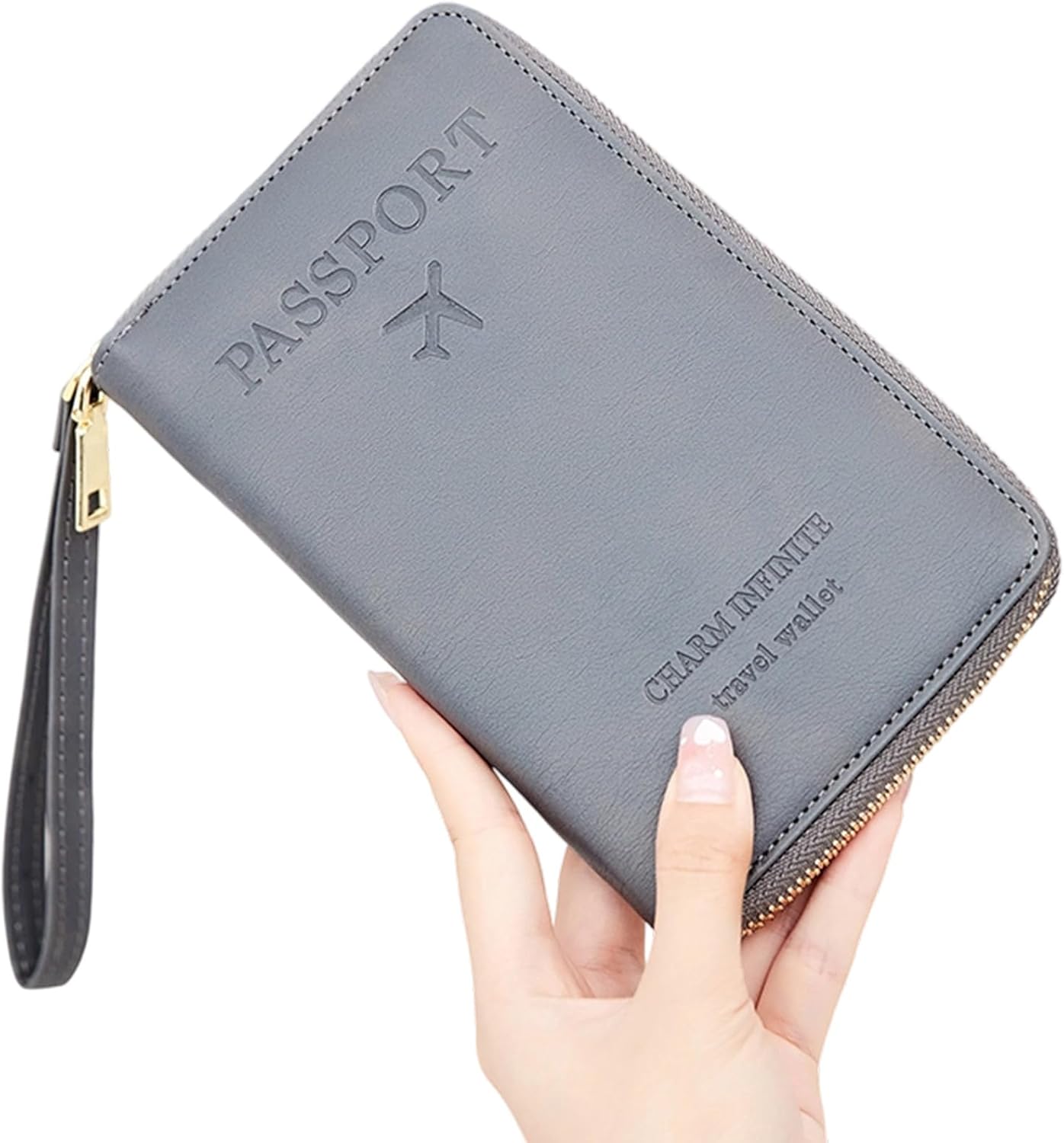 Leather RFID Blocking Passport Holder Travel Wallet, Passport Cover/Travel Wallet for Women/Men with