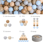 GOGOSO Ball Pits Balls for Toddlers Pack of 50 100 200 Plastics Shape Ball Non-Phthalate Non-BPA Non-Toxic 2.2-Inch Crush Proof Play Balls