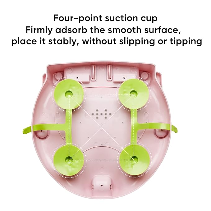 Foldable Baby Bath Seat, Non Slip Baby Bath Chair, Baby Bath Seat Bathtub Chair for Baby Sitting Up, Wrap-Around Baby Bathtub Seat with Suction Cups for Baby 6-18 Months (Sugar Pink)