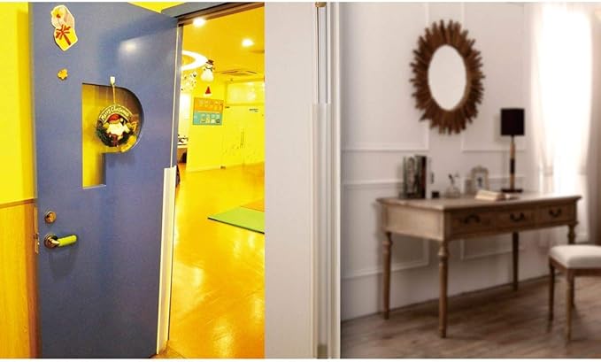 4 PCS AILUOQI Door Jam Shield Finger Pinch Guard for Baby Proofing, Kids, Hinge Cover Pinch Guard for 90 & 180 Degree Doors Frame & Baby Gate. 47.2" H, 6.7" W. 4 Pieces Set