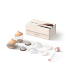 Baby Bottle Starter Kit Includes 2 Bottles 2 Nipples 2 Caps 2 Lids 2 Responsive Flow Valves, Cleaning Brush - Light - Shape 3-RFV