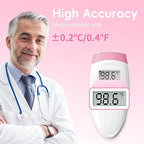 Non-Touch Forehead Thermometer, Digital Infrared Thermometer 2 in 1 for Adult and Kids Baby Thermometer with Fever Alarm