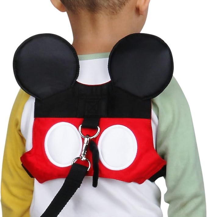 Toddler Leash & Harness, Child Anti Lost Leash Baby Cute Safety Harness Belt Strap Hold Kids Close While Walking For Boys and Girls(Red)