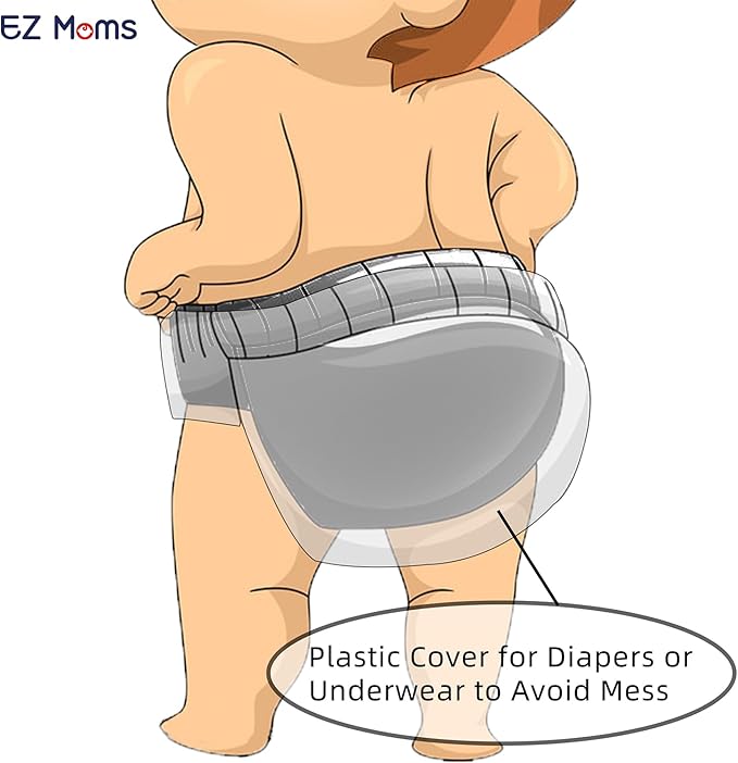 EZ Moms 10 Pack Waterproof Plastic Underwear Newborn Cloth Cover Breathable and Reusable Plastic Training Underwear for Girls Comfortable Waterproof Pants for Baby Suit Swim Diaper Cover Girls 4T