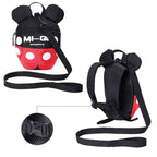 Baby Toddler Leash Baby Leash Backpack Little Kid Boys Girls Anti-Lost Travel Bag Harness Reins Cute Cartoon Backpacks with Safety Leash for Baby Backpack Leash for Toddlers 1-5 Years(Black red)