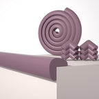 Baby Proof Edge Corner Protector, 6.56FT 0.47''Th L-Shape Furniture Corner & Edge Safety Bumpers with 6 Corners, Pre-Taped, Soft NBR Rubber Foam Desk Edge Cushion Wall Corner Protector（Brown）