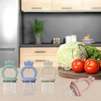 Baby Food Fruit Feeder, Breastmilk Baby Popsicle Molds, Silicone Teether Freezer Tray Food Feeder Pacifier for Teething Relief (Blue)