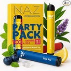 Naz Menthol Herbal Nasal Stick - Spearmint, Camphor, Eucalyptus Extracts w/Vapor Electric Nasal Inhaler for Aromatherapy, ICY Refreshing & Focus Diffuser Pen - 3Pak