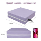 Toddler Booster Seat for Dining Table, PU Washable Double Safe Straps Non-Slip Bottom Booster Seat Cushion, Strong Support Portable Travel Booster Seat for Chair (Purple)