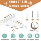 Furniture Anchors for Baby Proofing Heavy Duty Bracket Drywall Anchors Securing 1000 lbs Multiple Installation Options Keep Baby Pet Safety from Falling Furniture 4 Pack White Wall Anchors