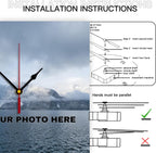 Generic Custom Wall Clock Personalized Wall Photo That PVC Customized Round Silent Clock for Living Room Family Friends Gifts, 12inch-30cm