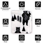 Stretchy Baby Car Seat Cover for Baby Boys and Girls,Multiuse - Nursing Breastfeeding Covers,Shopping Cart/High Chair/Stroller Covers,Infinity Scarf,Car Seat Canopies(Ink Bear)