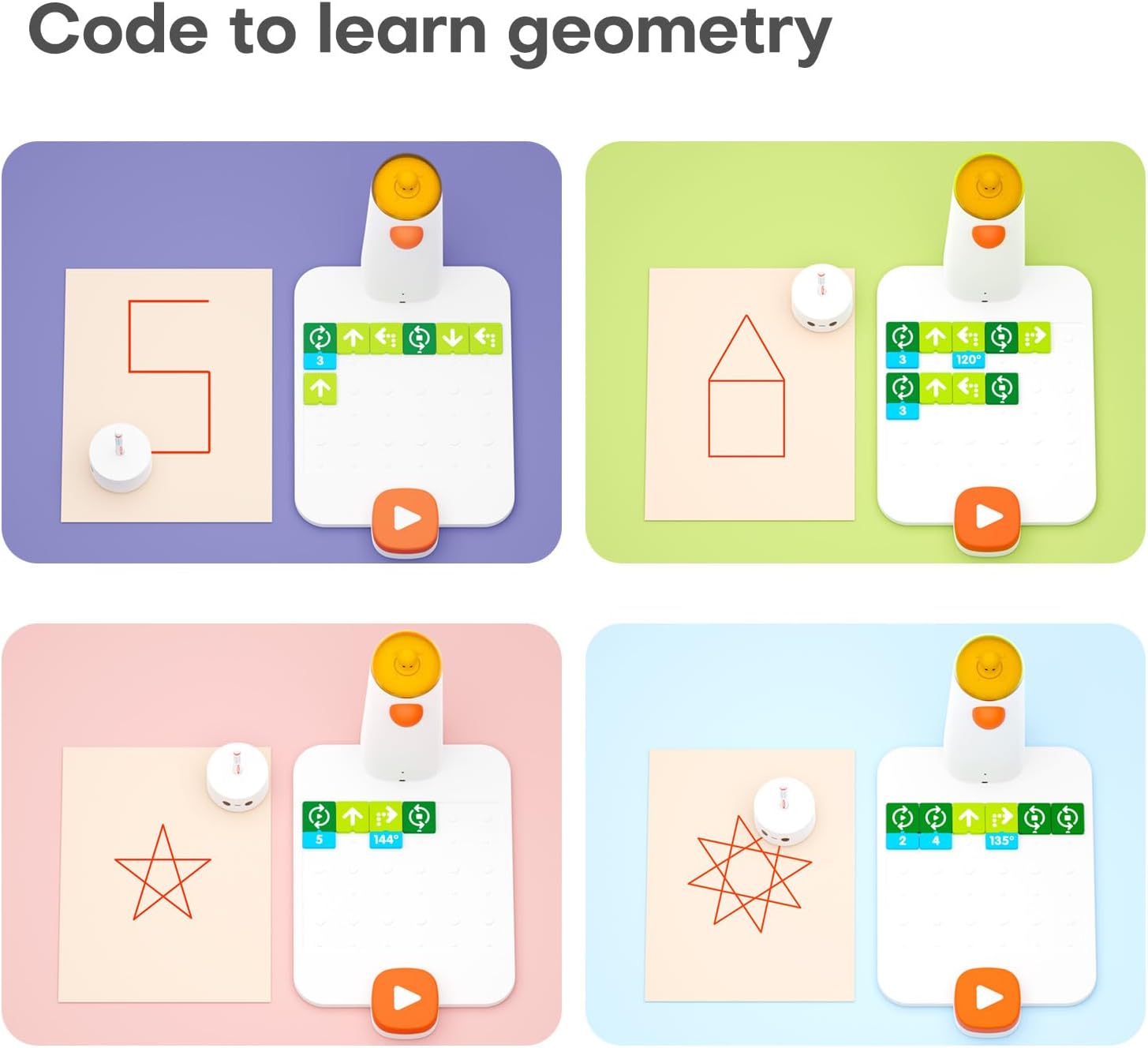 Coding Robot Set for Kids Ages 4+, STEM Robotics for Toddles to Learn Early Programming, Educational Toy for Homeschool & Classroom Ages 4-10