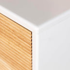 dadada Baby Merry 6-Drawer Dresser – Modern Nursery Dresser with Natural Wood Fronts, Soft-Close Drawers, Anti-Tip Safety Kit, Baby-Safe Finish – Spacious Storage for Nursery & Home (White/Natural)