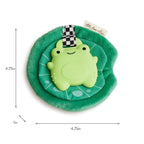 Itzy Ritzy Crinkle Teether Toy – Silicone Frog Teething Toy with Crinkly Lilypad & Plush Velour Layer; Features Multiple Textures for Teething Relief; Designed for Ages 3 Months and Up (Frog)