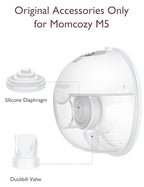 Momcozy Duckbill Valves & Silicone Diaphragm Compatible with Momcozy M5. Original Momcozy M5 Breast Pump Replacement Accessories, 1 Pack