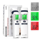 HubiBaby No-Touch Forehead Thermometer, Digital Infrared Thermometer for Adults and Kids, Baby Thermometer with Fever Alarm Fast and Accurate,Ideal for Whole Family (White)