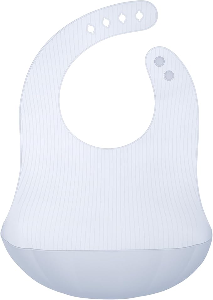 Olababy Fold N Go Silicone Baby Bib w Travel Case | Lightweight Design Eases Pressure Bruising for Infants & Toddlers