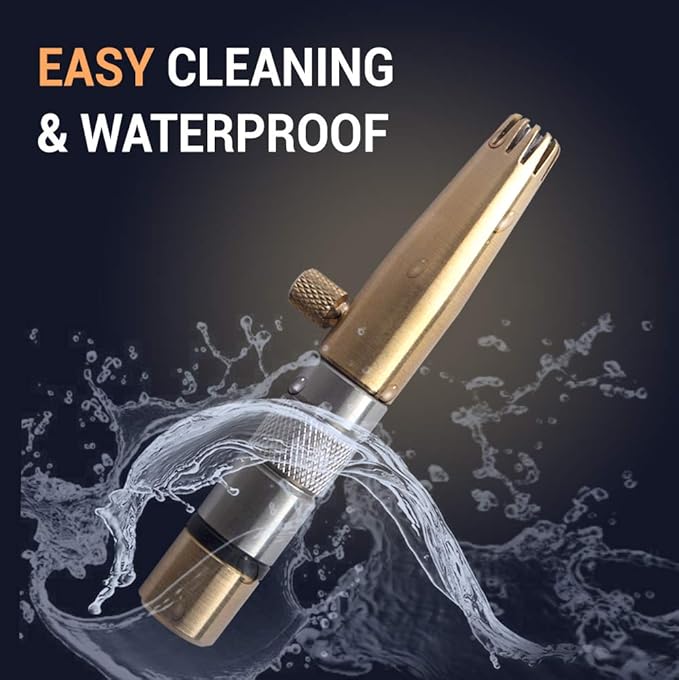 ROYAL [Made in Korea] Premium Nose Hair Trimmer for Men Freikugel, Manual, Battery-Free, Brass & Stainless Steel, Waterproof, Painless with a Patented Mechanism ET-32
