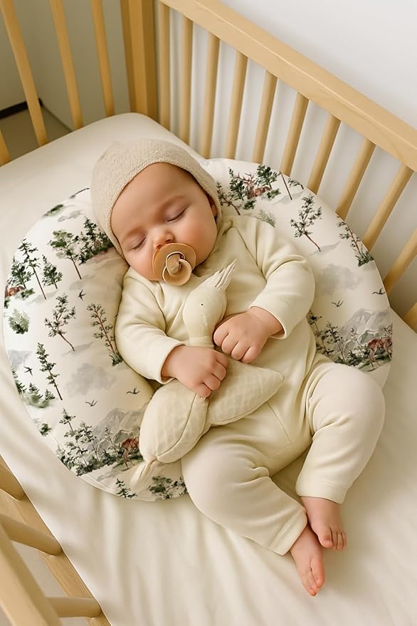 Nursing Pillow Covers 2 Pack, Breastfeeding Pillow Slipcovers Soft and Stretchy, Nursing Covers for Baby Girls Boys Newborn