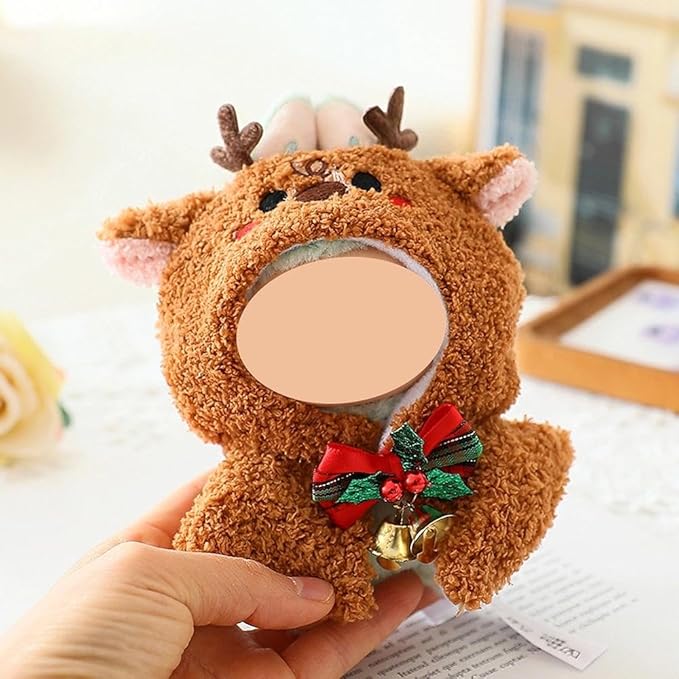 Christmas 17cm Doll Clothes Outfit Set (No Doll) Cute Christmas Clothes Accessories for 15-17cm Dolls Outfit Fashion Handmade Cloth Accessories Outfits Stylish(Cute Deer Outfit )