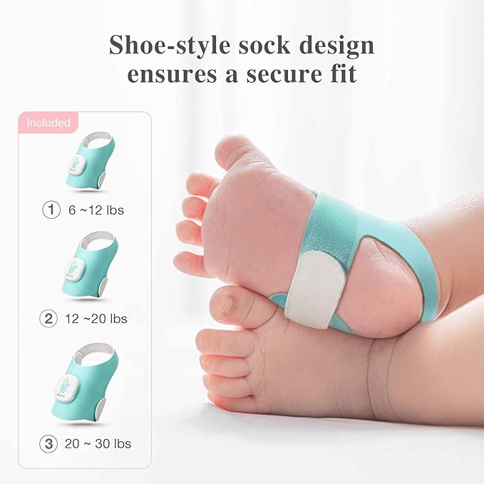 Sense-U Smart Sock Shoe Baby Monitor (Long Range) - Track Baby’s Heart Rate, Movement and Sleep from Anywhere