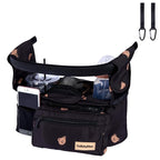 Universal Stroller Organizer with Cup Holders, Detachable Wristlet | Fits All Strollers | Stroller Diaper Bag Organizer with Phone Pocket, Insulated Bottle Holder & Storage Compartments